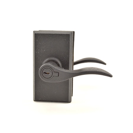 Weslock RH Carlow Square Entry Lock ADJ Latch Full Lip Strike Black R7340H2H2SL23